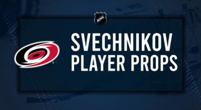 Andrei Svechnikov Player Prop Bets for the Hurricanes vs. Penguins Game - October 18