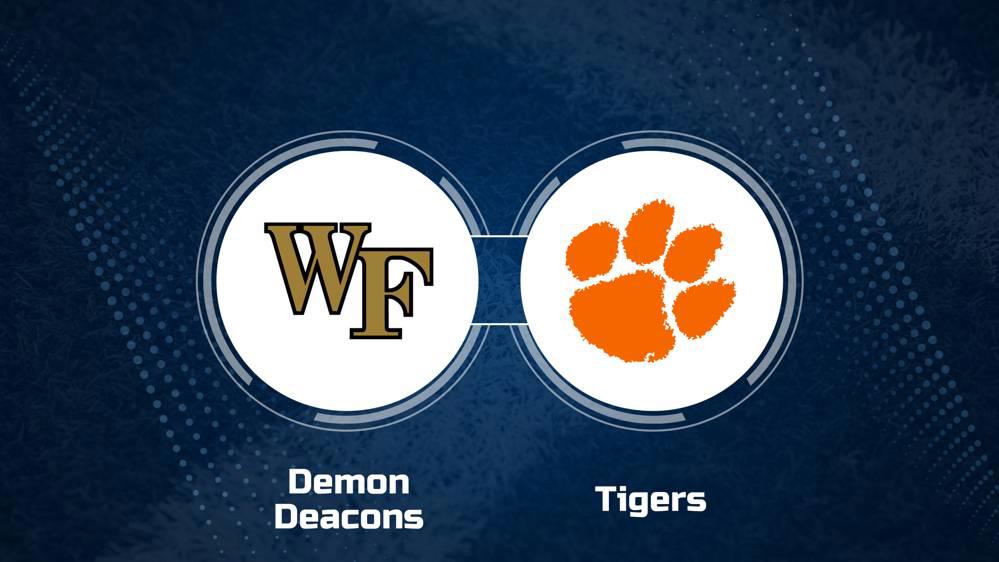 Where to Watch Wake Forest vs. Clemson on TV or Streaming Live - Oct. 12